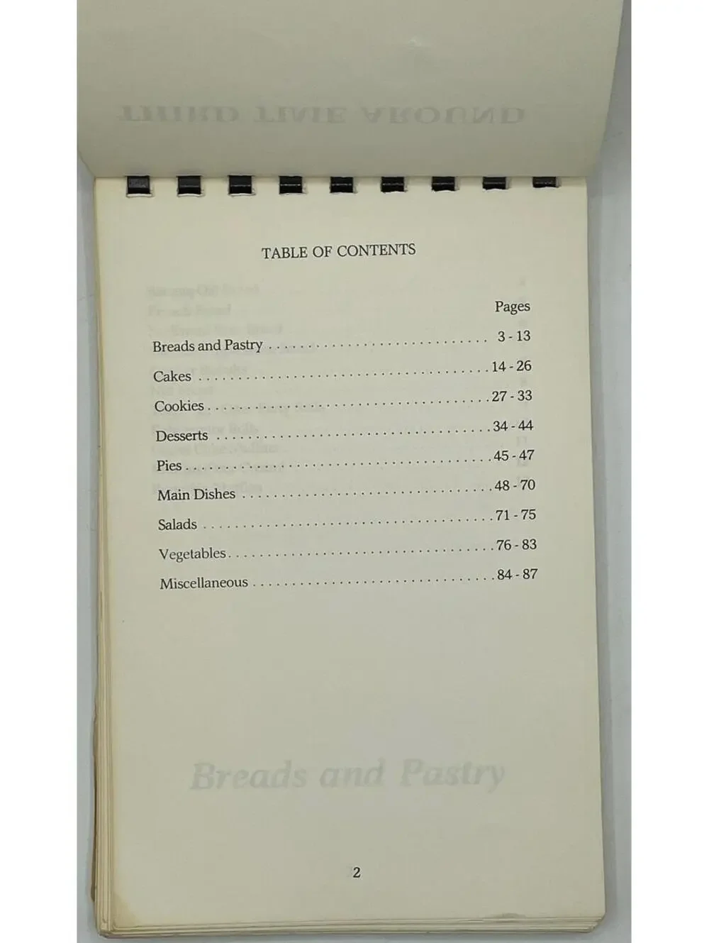 Vintage 1980 'Third Time Around' Cookbook: Middlefield CT Local Recipes